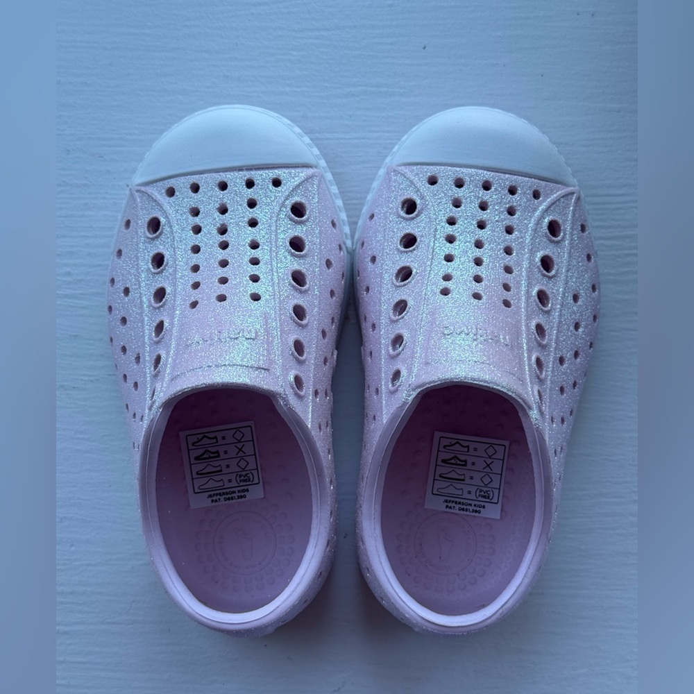 Native Pink Glitter Slip-On Shoes
